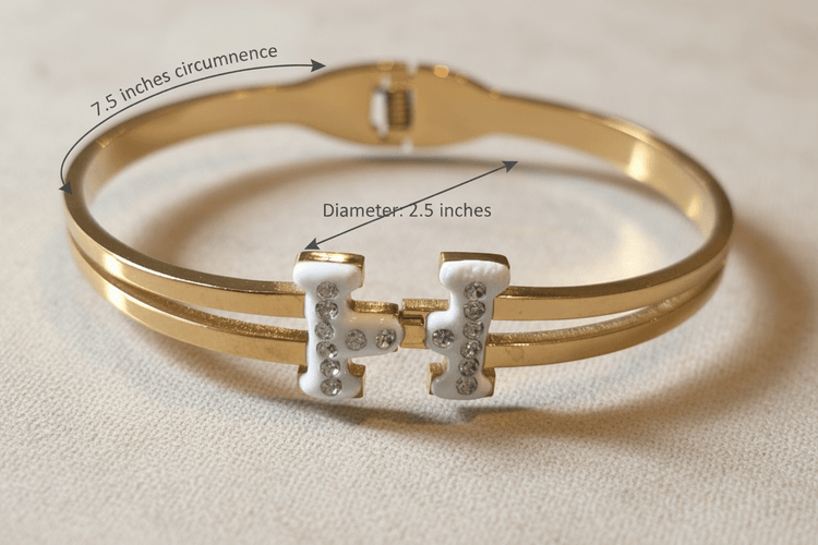 Gold bracelet with &