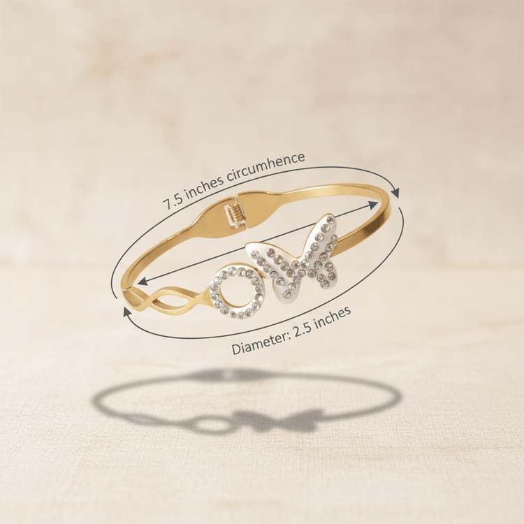 Gold bracelet with &