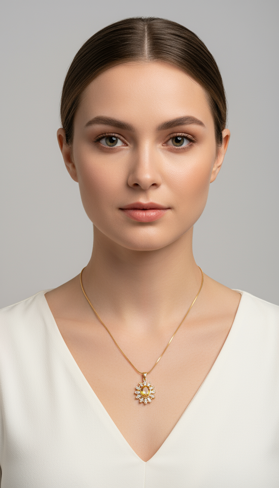 Radiant Sunburst Pendant Necklace - 3 Color Variants