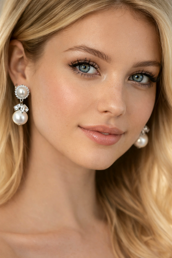 Elegant Pearl Drop Earrings  Classic Gold & Silver Statement Earrings for Women