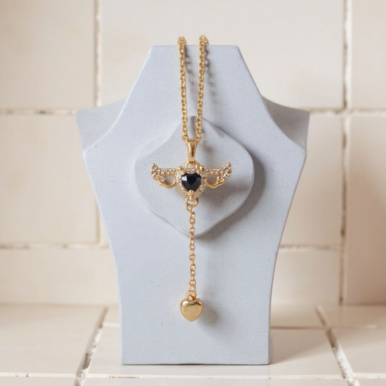 Elysian Wings Heart Pendant Necklace