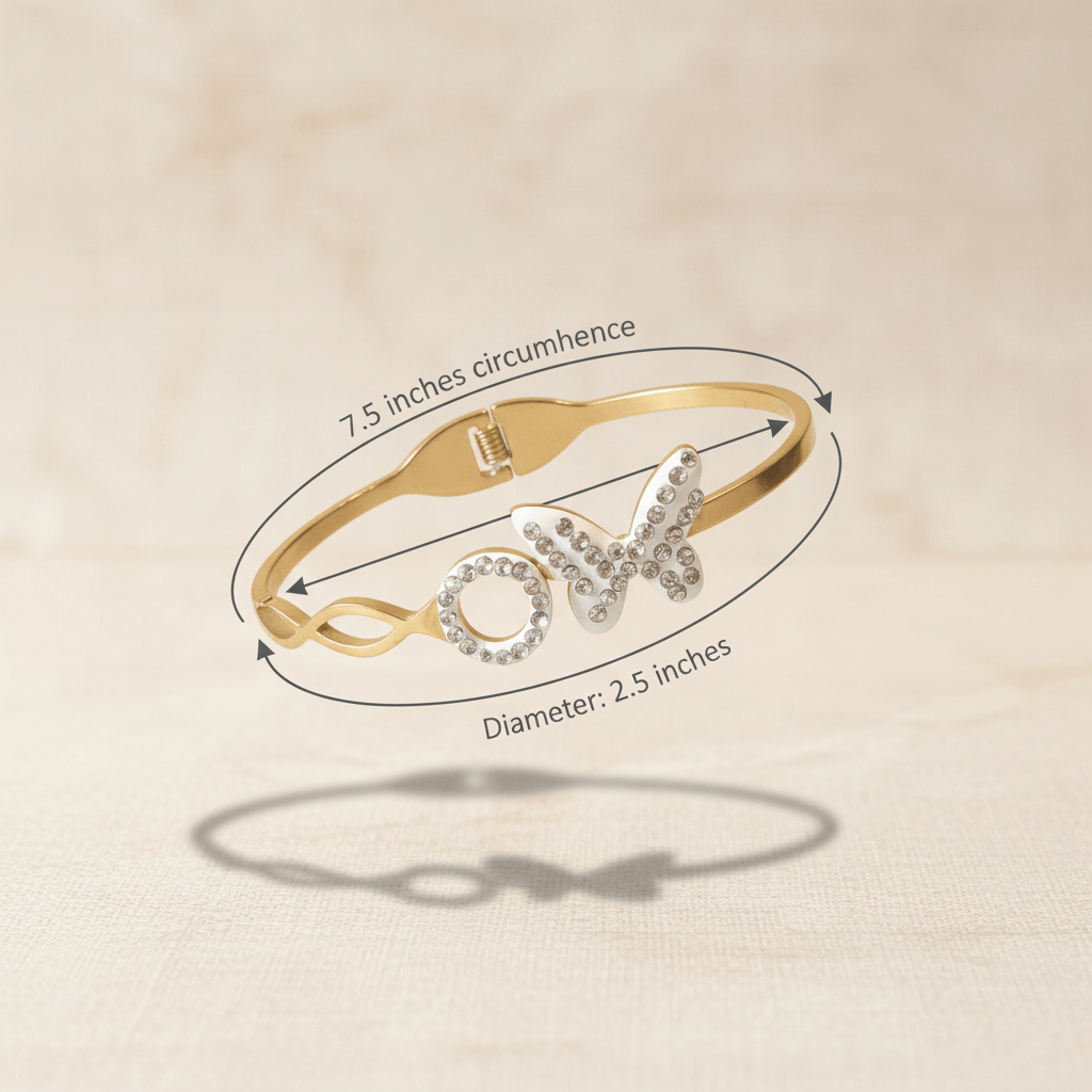 Gold bracelet with &