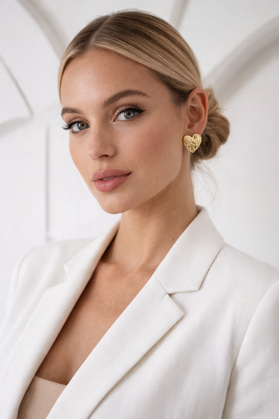 Heart Shaped Stainless Steel Earrings for Women | Gold & Silver UK