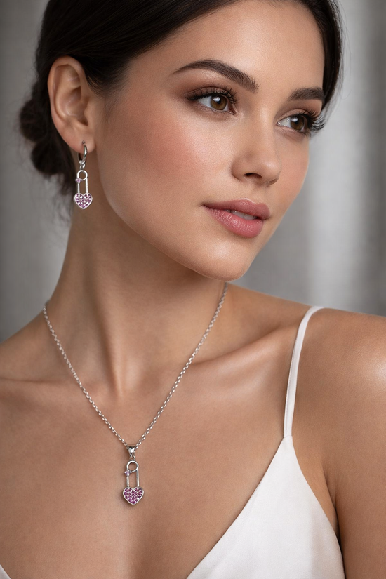 Heart Lovelock Pendant & Earrings Set | Women’s Jewellery UK