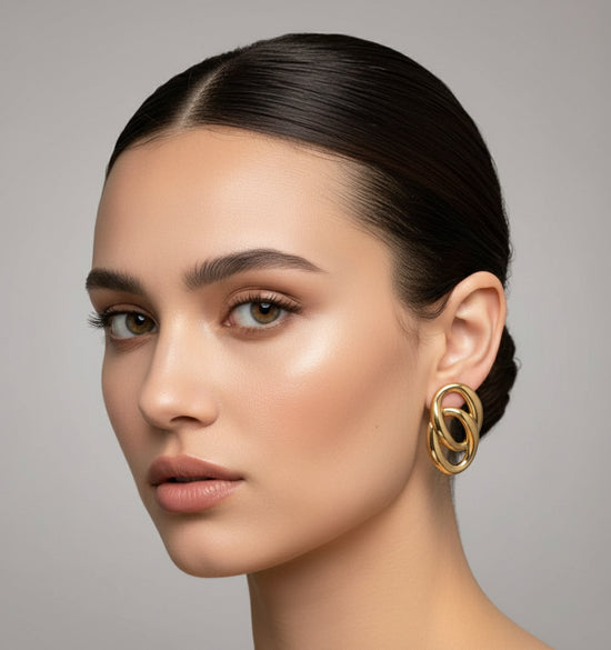 Stainless Steel Statement Earrings - Textured & Minimal Gold and Silver Designs for Women
